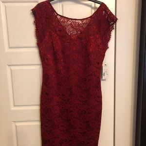 Brand new Red Lace Laundry by Shelli Segal size 8